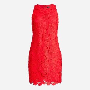 J. Crew Collection Red Lace Sheath Dress